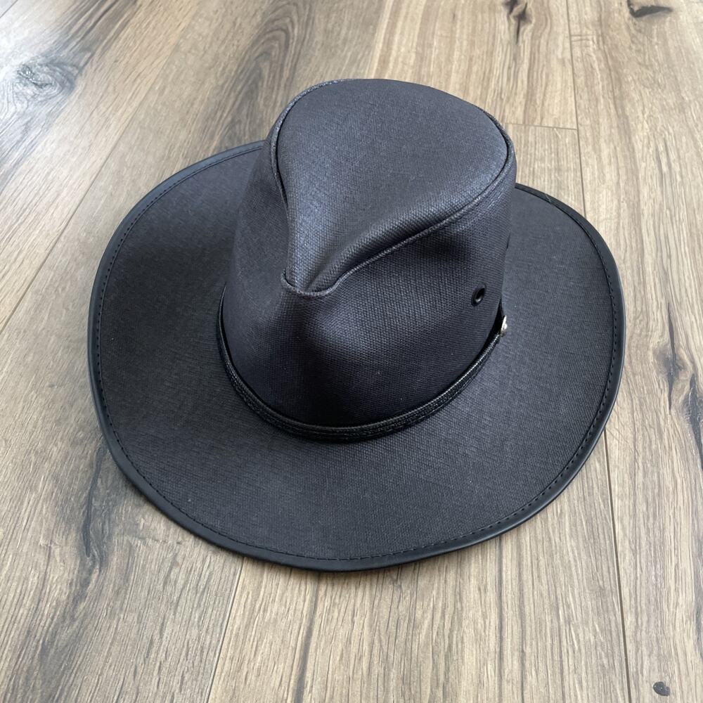 American Hat Makers Mens Size Large Black Explorer Breathable Wide Brim